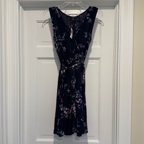 Navy Dress with Pink Flowers - NEW!! - Picture 1 of 7